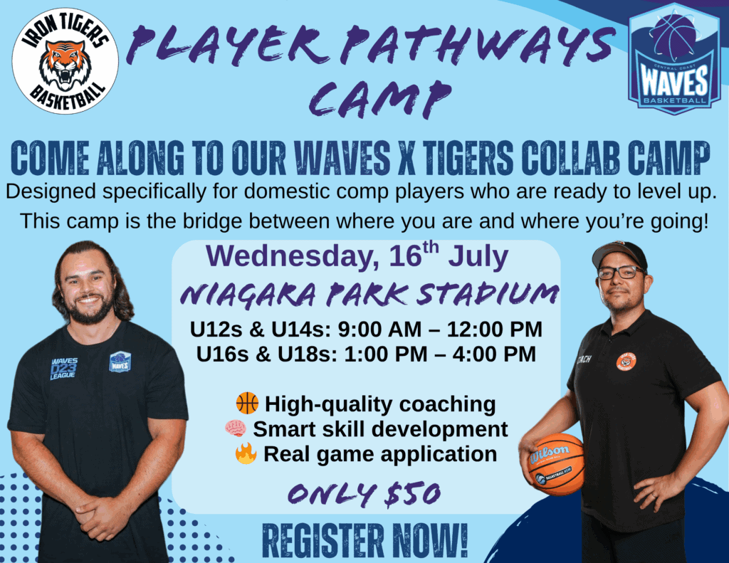 Central Coast Waves Basketball Association collaboration with Iron Tigers Basketball Club "Pathways" Camp
