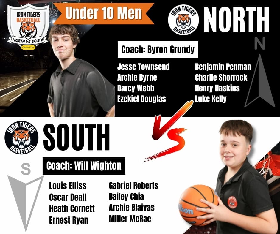 Iron Tigers 10M North vs South Team List