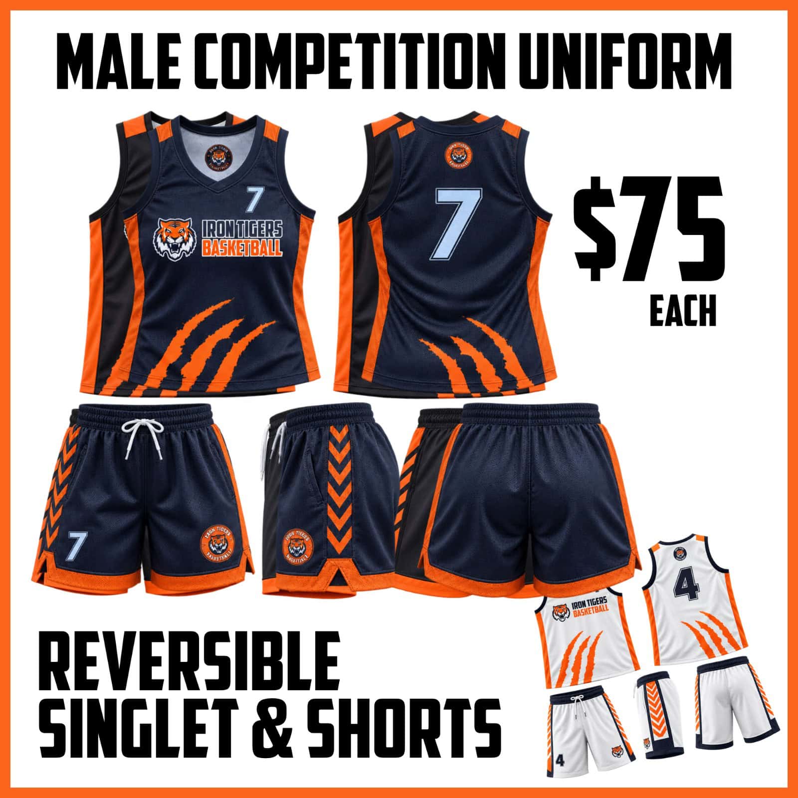 Male Uniform - Iron Tigers Basketball