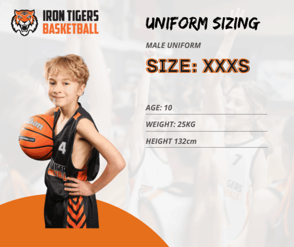 Iron Tigers Basketball Uniform - XXXS
