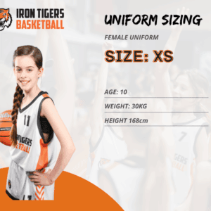 Iron Tigers Female Basketball Uniform - Size XS