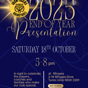 2025 End of Year Presentation Night Ticket – Sat 18 October 2025 (Mingara Recreation Club)