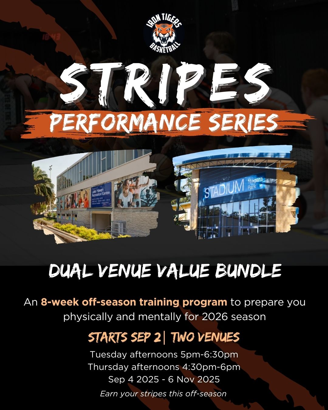 Iron Tigers Stripes Performance Series - Dual Venue Bundle